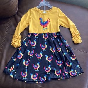 Brand new tie-dye chicken twirl dress! Never worn. Tag size 2XL = girls’ 6/7.